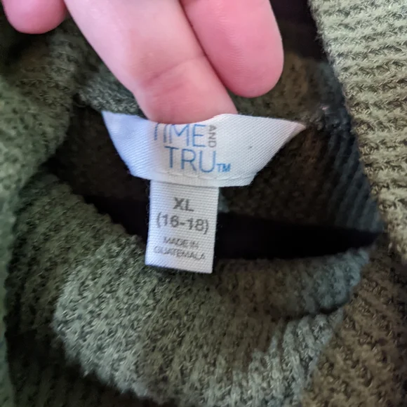 Great Basic Sweater XL Olive Green - Picture 7 of 9